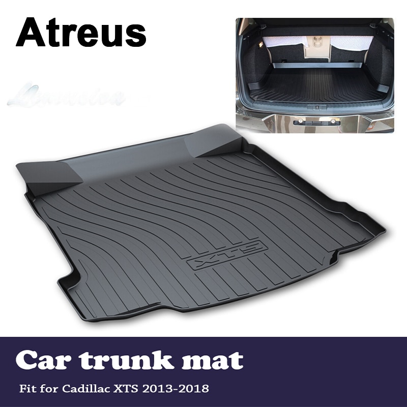 Atreus-미끄럼 방지 방수 자동차 트렁크 매트 트레이 카고 플로어 라이너 카펫 패드, 캐딜락 XTS 2013 2014 2015 2016 2017 2018